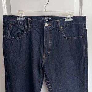 J Crew Mercantile Men's Dark Blue Jeans Straight Leg 34X32